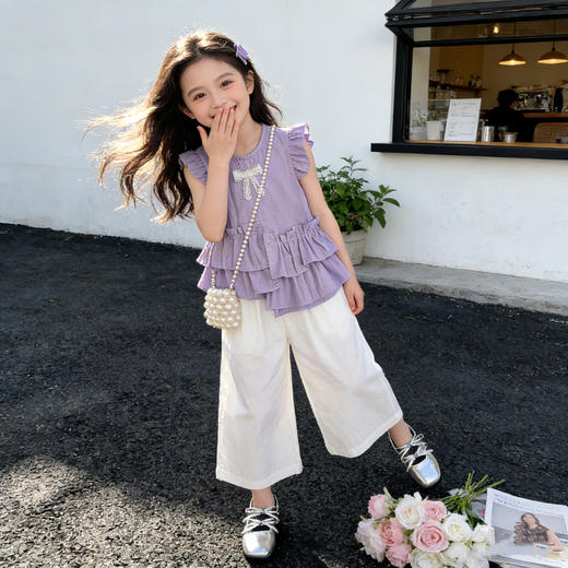 【秒杀】39.9元/套【飞袖上衣+山本裤套装】儿童夏季套装女童 商品图2