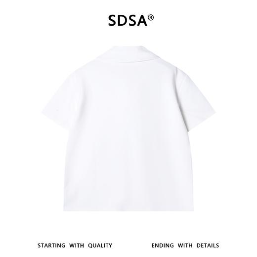 SDSA男装2026新款高贵轻奢潮牌纯色系带设计短袖T恤百搭时尚上衣 商品图4