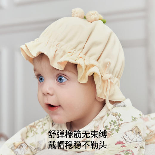 【婴童服配】嫚熙婴儿帽子新生儿小月龄可爱宝宝婴幼儿胎帽遮阳盆帽 商品图3