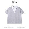 SDSA男装2026新款轻奢撞色假两件翻领V领短袖T恤宽松通勤休闲上衣 商品缩略图0