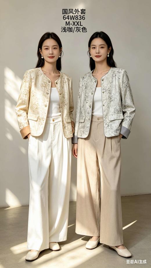 64W836时尚气质款国风外套 商品图0