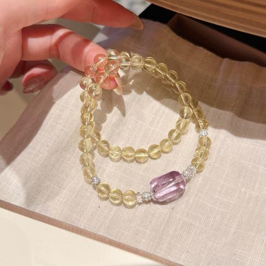 ARSIS｜晶石系列 招财开运 · 黄水晶紫水晶双圈串珠手链 商品图4