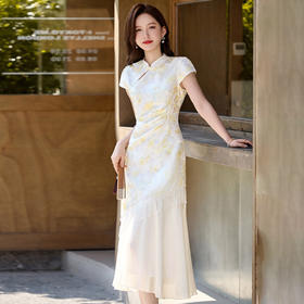 「自」全新升级【铂金会员321/天猫429/差价108】(14831)洛诗琳气质新中式旗袍裙2026夏季新款时尚国风收腰拼接裙