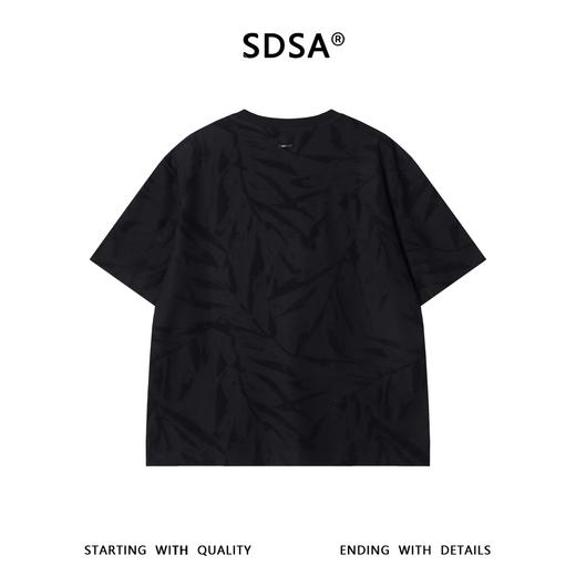 SDSA男装2026新款高贵轻奢美式复古扎染植绒花卉圆领短袖T恤百搭 商品图4