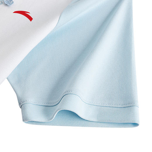 安踏索罗娜凉感t恤女士夏季新款撞色插肩袖休闲短袖上衣162628109 商品图2