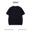 SDSA男装2026新款高贵轻奢美式简约波浪暗纹单扣针织短袖T恤百搭 商品缩略图0