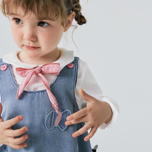 【软牛仔】迷你巴拉巴拉女童套装宝宝儿童长袖T恤背带裙子2026春 商品图3