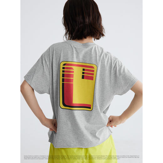 CryingCenter 复古卡通跑步小人撞色短袖Tee 哭喊中心 商品图3