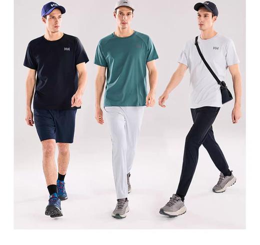 点此购买 海丽汉森夏季男女情侣款轻量速干拼接短袖T恤 mp 344976 商品图6