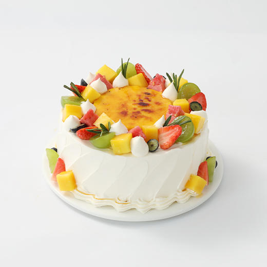 【布蕾鲜果乐园】焦糖布蕾鲜果蛋糕，烤布蕾焦香嫩滑，鲜果满铺果香四溢，奶香果香双重满足！（武汉幸福西饼） 商品图2