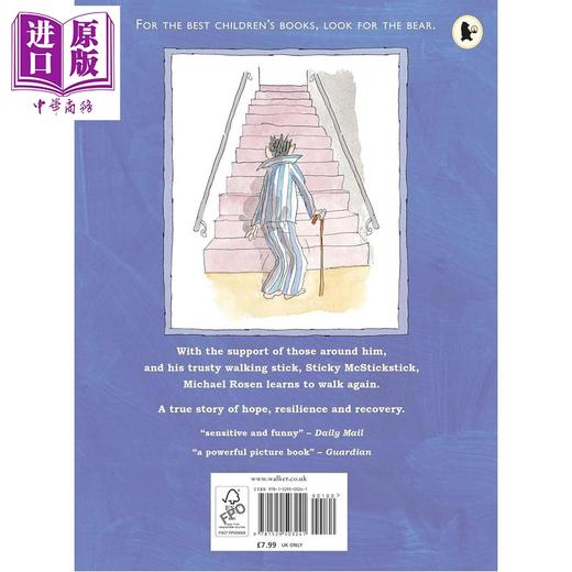 【中商原版】罗森爷爷 给予我关怀的小伙伴 Michael Rosens Sticky McStickstick The Friend Who Helped Me Walk Again原版书 商品图4