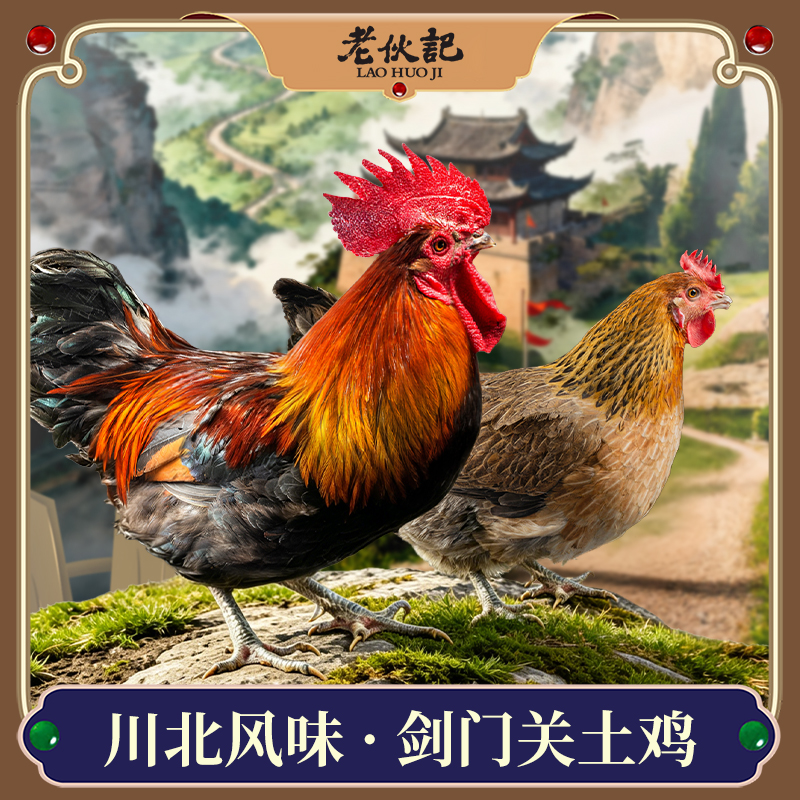 【剑门关土鸡】老伙记正宗农家散养土鸡 新鲜整鸡大公鸡老母鸡 四川剑阁跑山鸡 山林散养走地鸡 鲜活现杀冷链直送