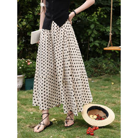 鹿向南【0417/20:00新品前1小时7折限量100件】小众波点半身裙女