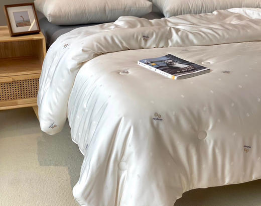 𝐔𝐒𝐃𝐀认证高奢款，钻进去就舍不得出来系列【轻奢豆式美学剪花51抗菌大豆两被】 商品图5