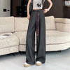 仿牛仔窄版阔腿裤2026春夏季新高腰垂感宽松遮肉显瘦小个子直筒长裤  NDK-L632 商品缩略图2