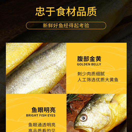 🐟宁德深海80-100米野化养殖黄鱼、4*250g条/箱 冰鲜空运 商品图5