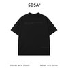SDSA男装2026新款高贵轻奢美式潮牌纯色破洞设计圆领短袖T恤百搭 商品缩略图0