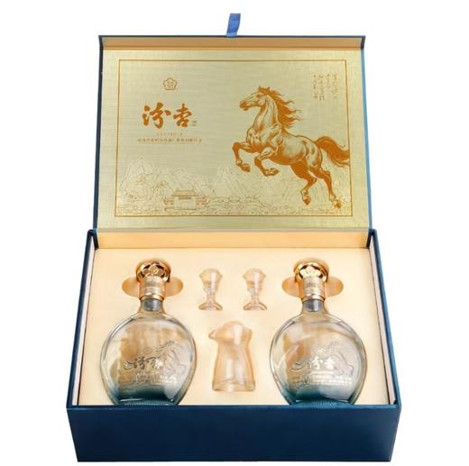【酒体清冽绵甜 礼盒装送酒具】汾杏清雅鉴藏（马）清香型白酒礼盒装53度475ml*2 商品图2