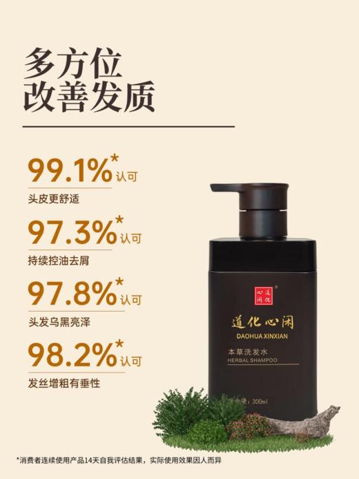 古方本草洗发水300ml 清爽去屑控油防脱固发 草本植萃洗发液 商品图4