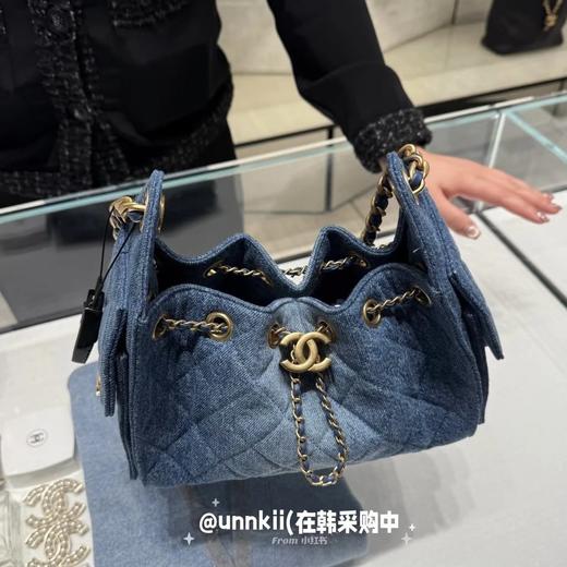 重磅渠道   牛仔25bag  夏日B入丹宁系列hobo  多口袋吊床包  单肩链条包 商品图1