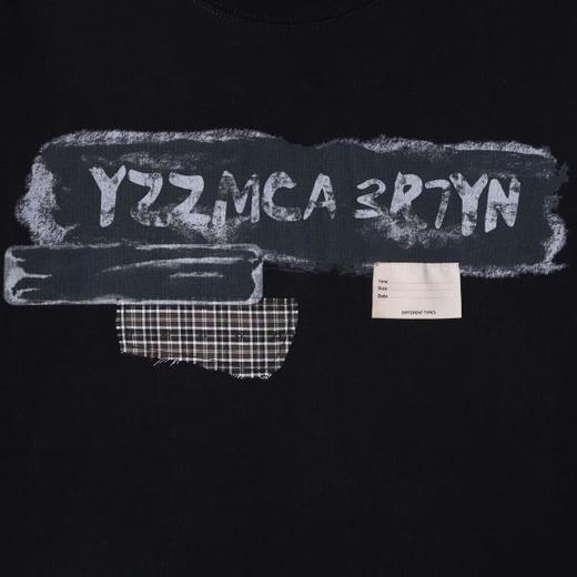 SDSA男装2026新款做旧涂鸦字母印花宽松短袖T恤美式复古休闲上衣 商品图3