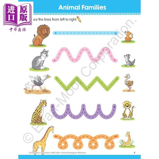 【中商原版】Evan Moor Giant Kindergarten Workbook 幼儿园大班综合练习册 5-6岁 控笔练习 少儿英语启蒙 美国原版evanmoor 商品图1