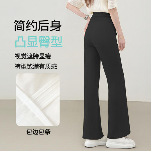 「自」全新升级【铂金会员146/天猫199/差价53】(04051)洛诗琳新款亚麻直筒喇裤女2026夏季新款系带天丝棉休闲裤 商品图2