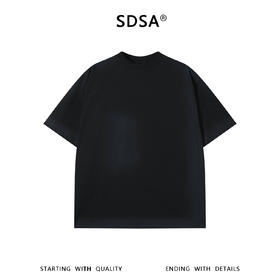 SDSA男装2026新款高贵轻奢潮牌后背人物印花圆领短袖T恤百搭时尚