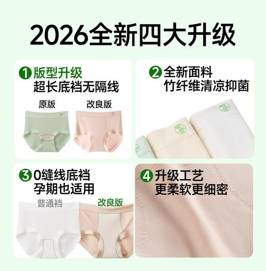 宜可露竹棉莱卡呼吸裤内裤 926 927 商品图8