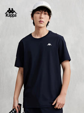 MJ｜Kappa2025夏季新款男子运动休闲针织圆领T恤衫上衣短袖 K0F32TD40