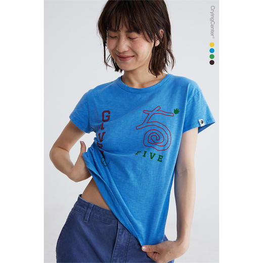 CryingCenter给我五!数字复古字母印花tee正肩竹节棉短袖哭喊中心 商品图3