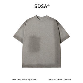 SDSA男装2026新款高贵轻奢潮牌后背人物印花圆领短袖T恤百搭时尚