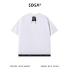 SDSA男装2026新款轻奢潮牌宽松撞色下摆拼接破洞圆领短袖T恤百搭 商品缩略图4