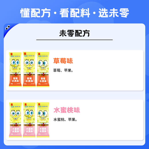 【秒杀】2盒未零海绵宝宝水蜜桃水果条48g（6条）（有效期至26-07-29） 商品图4