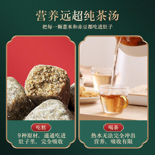 南京同仁堂樂家遐龄 赤小豆薏仁茯苓糕200g 口感软糯甄选原料 商品图2