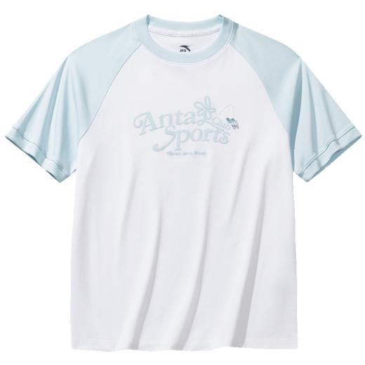 安踏索罗娜凉感t恤女士夏季新款撞色插肩袖休闲短袖上衣162628109 商品图0