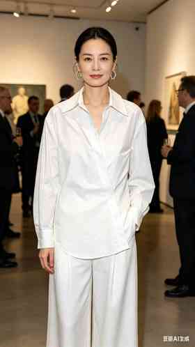 686808时尚oversized 尖领衬衫