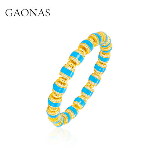 GAONAS高纳仕 时尚贵气日常百搭金色手链11976SGO 商品图2