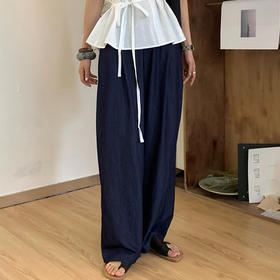 米莎桐天丝亚麻阔腿裤 | 凉快、不闷汗、不粘腿、遮肉、显腿长【3-5天发货】