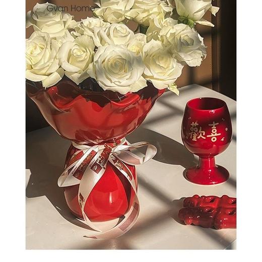 【插花适配性强！全场景百搭】新家客厅陶瓷小花瓶摆件新婚高级感装饰礼物插花情绪稳定花瓶节日。xb 商品图1