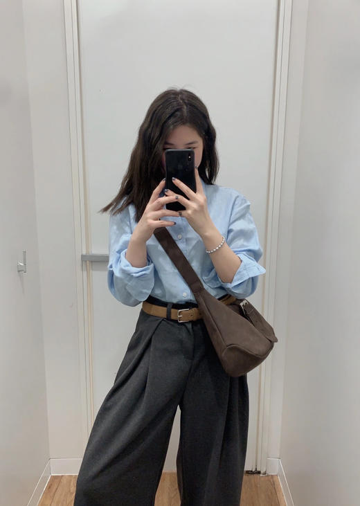 叶未语·秋波蓝棉衬衫 | 奶里奶气的蓝色，干净清爽好搭配，夏日绝美衬衫 商品图6