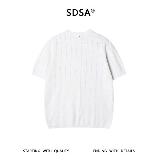 SDSA男装2026新款高贵轻奢老钱风肌理提花针织圆领短袖T恤百搭 商品图4