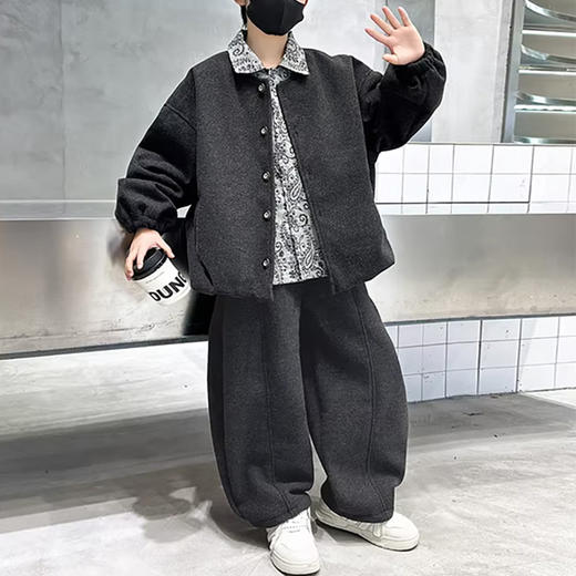 裁缝学苑TQ197男童套装纸样儿童二件套新款冬装中大童男孩加绒保暖样板 商品图4