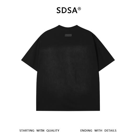 SDSA男装2026新款高贵轻奢复古做旧数字印花圆领短袖T恤百搭宽松 商品图4