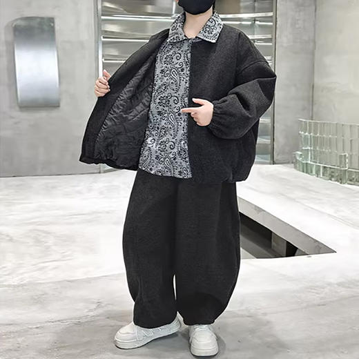 裁缝学苑TQ197男童套装纸样儿童二件套新款冬装中大童男孩加绒保暖样板 商品图2