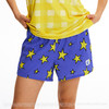CryingCenter复古手绘黄蓝撞色星星（含内衬）运动休闲短裤 商品缩略图0