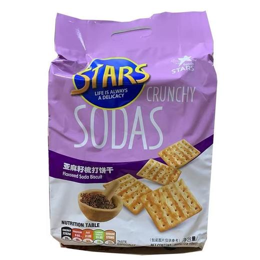 临期取货：【亚麻籽梳打饼干】一袋400克，保质期至2026.6.1. 商品图0