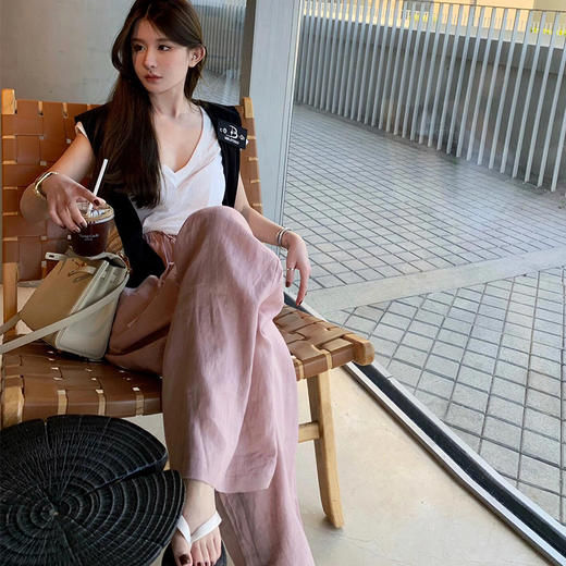 米莎桐天丝亚麻阔腿裤 | 凉快、不闷汗、不粘腿、遮肉、显腿长【3-5天发货】 商品图3