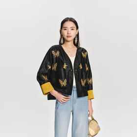 凯喜雅 V领香云纱外套（3天发货）