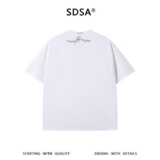 SDSA男装2026新款高贵轻奢ins字母耳机印花短袖T恤百搭宽松上衣 商品图4